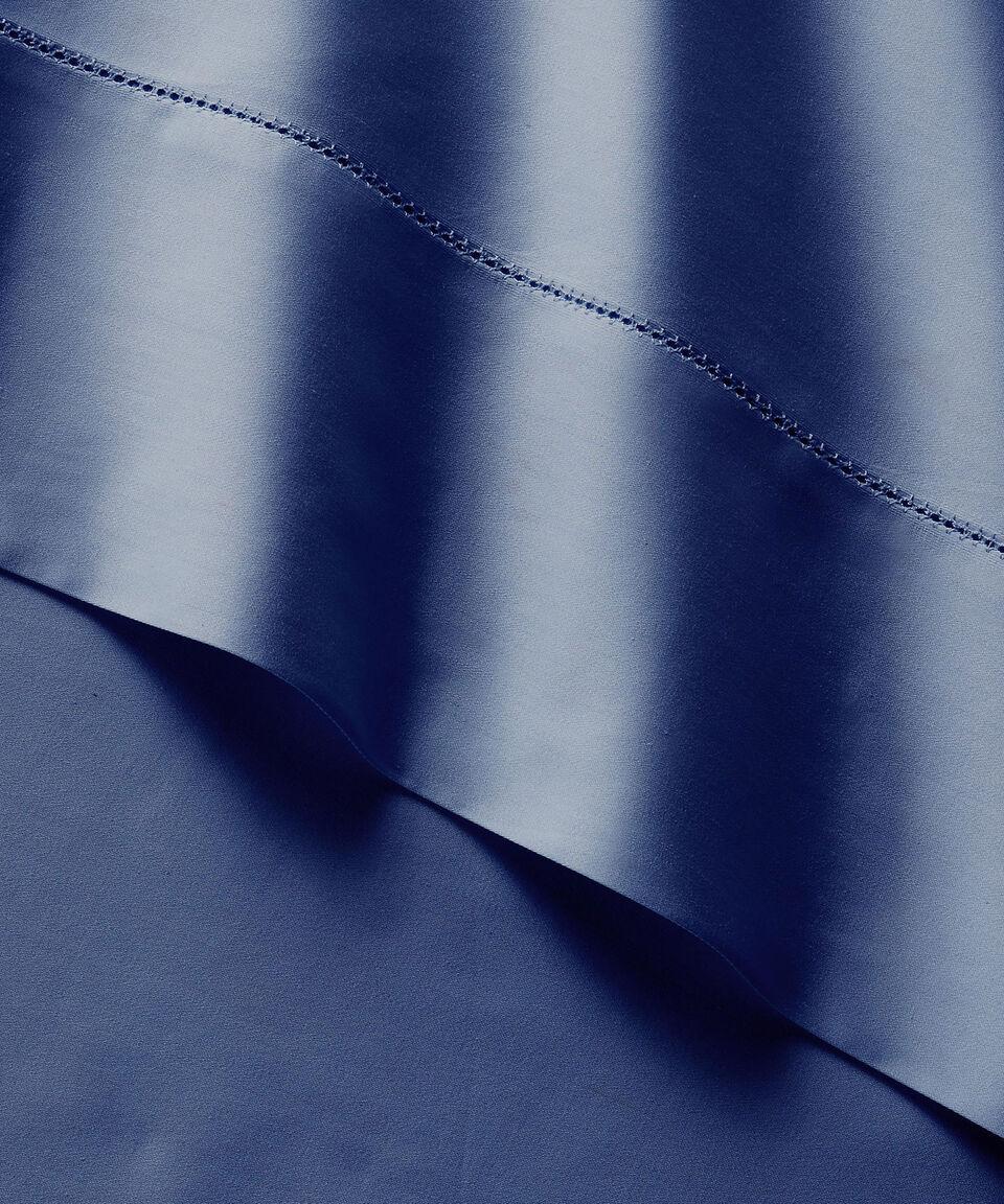 Ralph Lauren Home Collection Sábana De Cajón King Size En Algodón Sateen Azul Marino