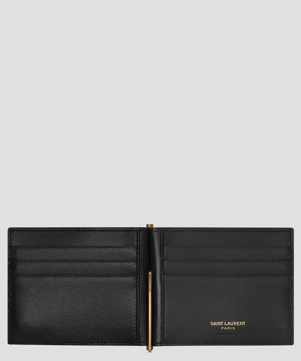 Saint Laurent Paris Cartera Bifold En Piel Hombre