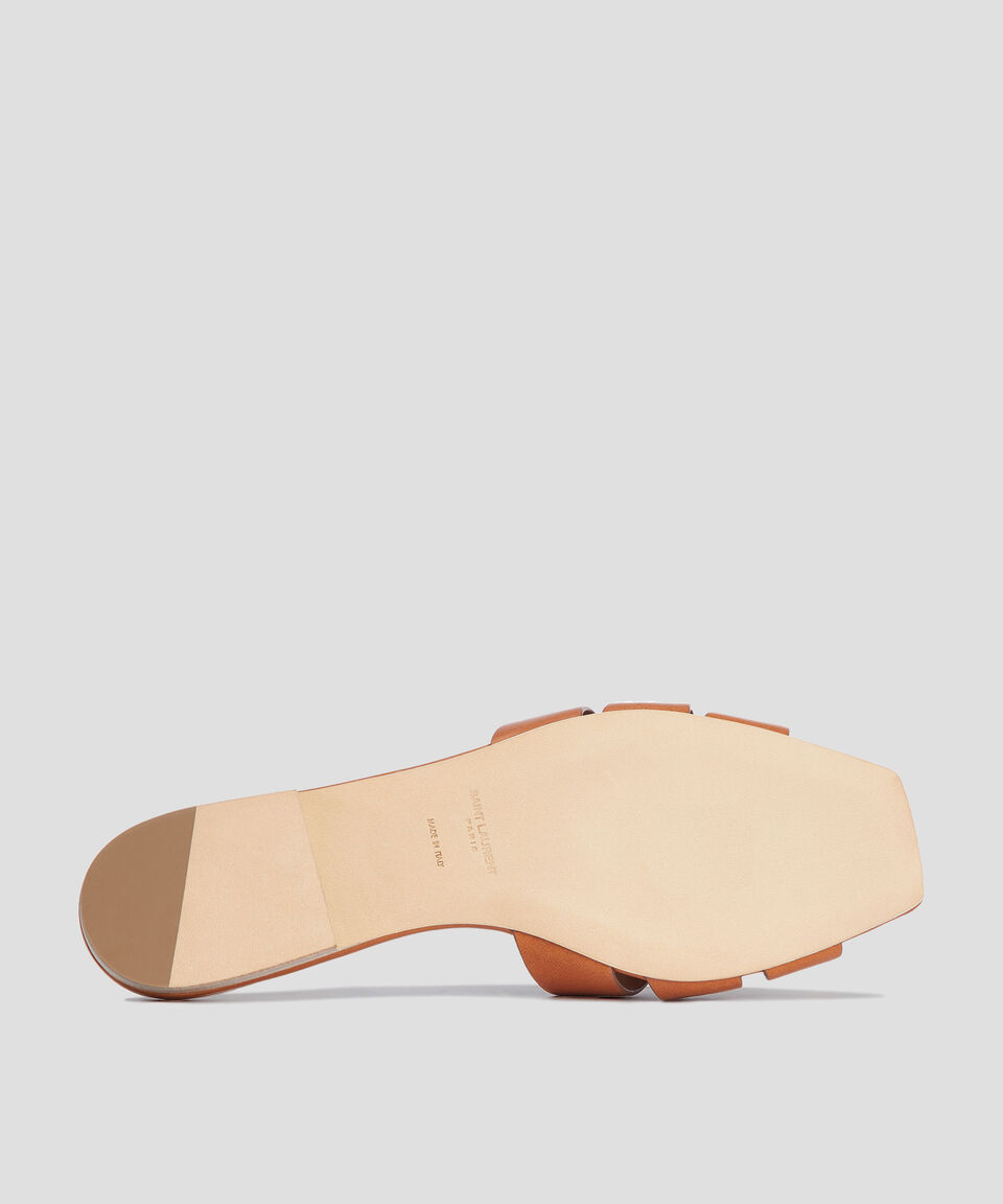 Saint Laurent Paris Sandalias Con Tacón Bajo Mujer