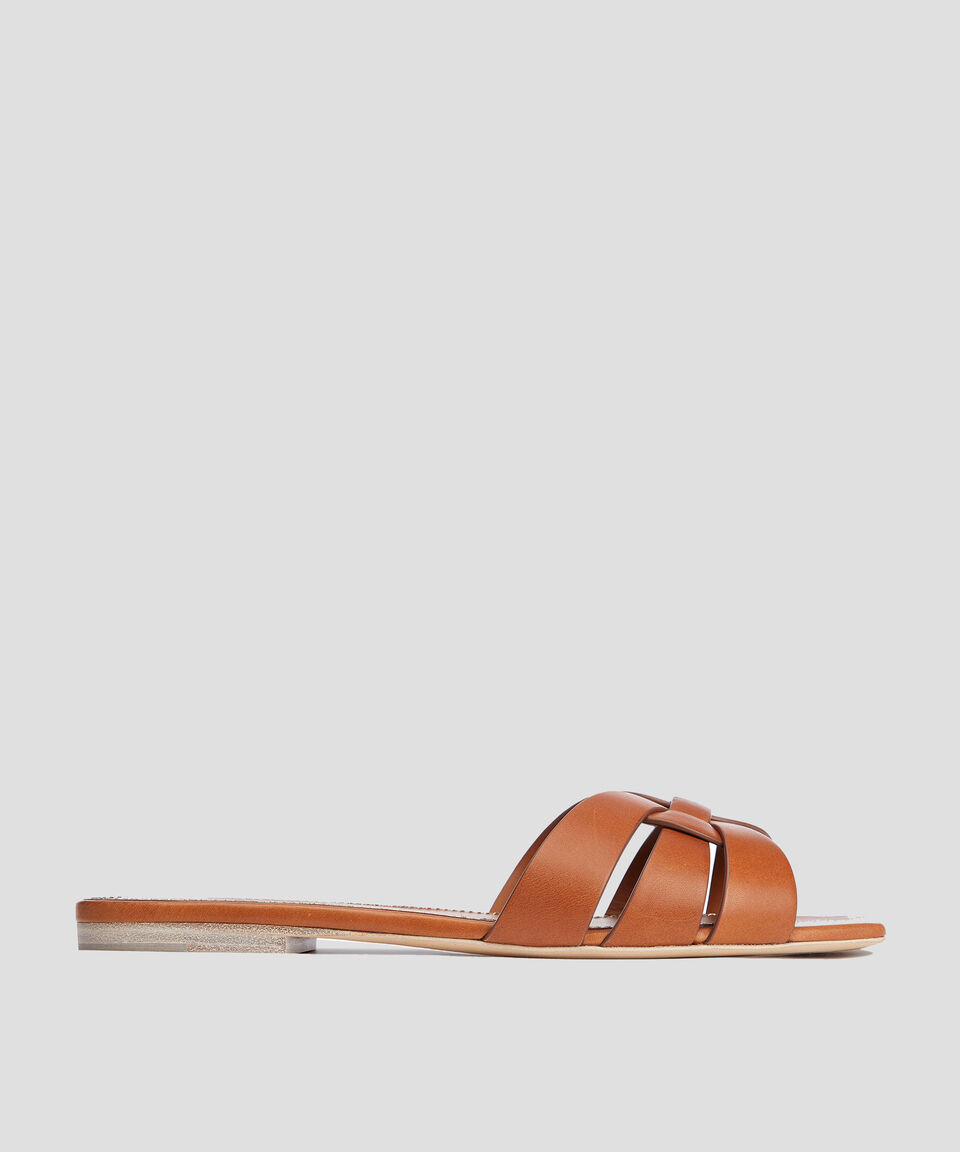 Saint Laurent Paris Sandalias con tacón bajo Mujer