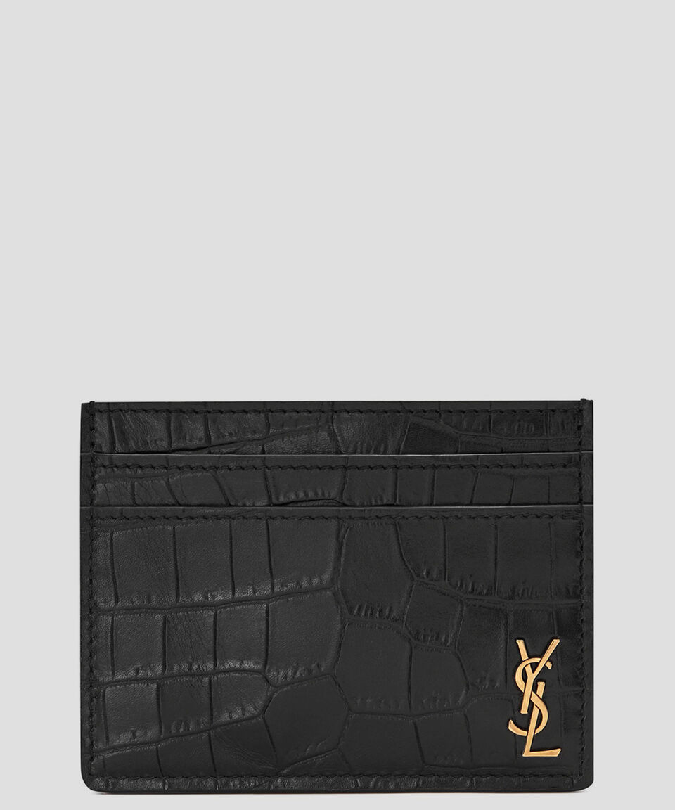 Saint Laurent Paris Tarjetero en piel Hombre