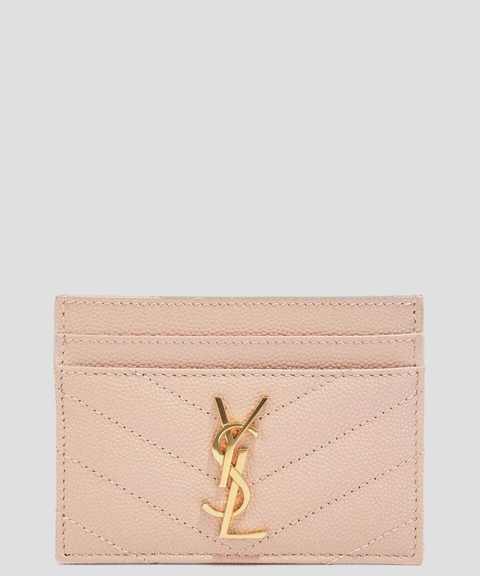 Saint Laurent Paris Tarjetero en piel Mujer