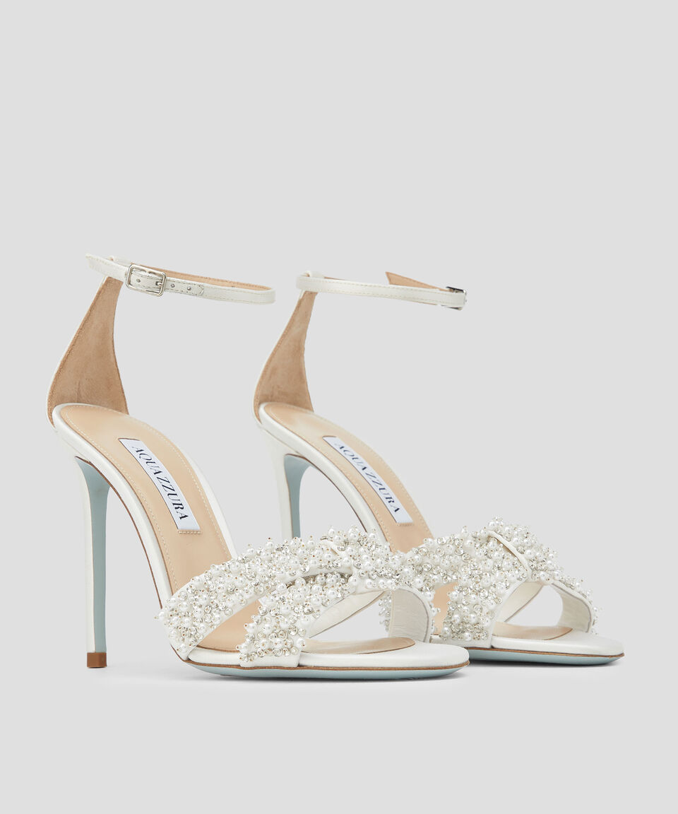 Aquazzura Sandalias Con Tacón Alto De Aguja Melodie Satin Mujer