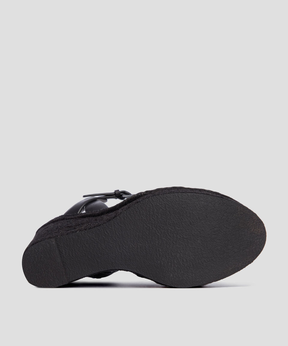 Saint Laurent Paris Sandalias Con Tacón Alto De Cuña Mujer