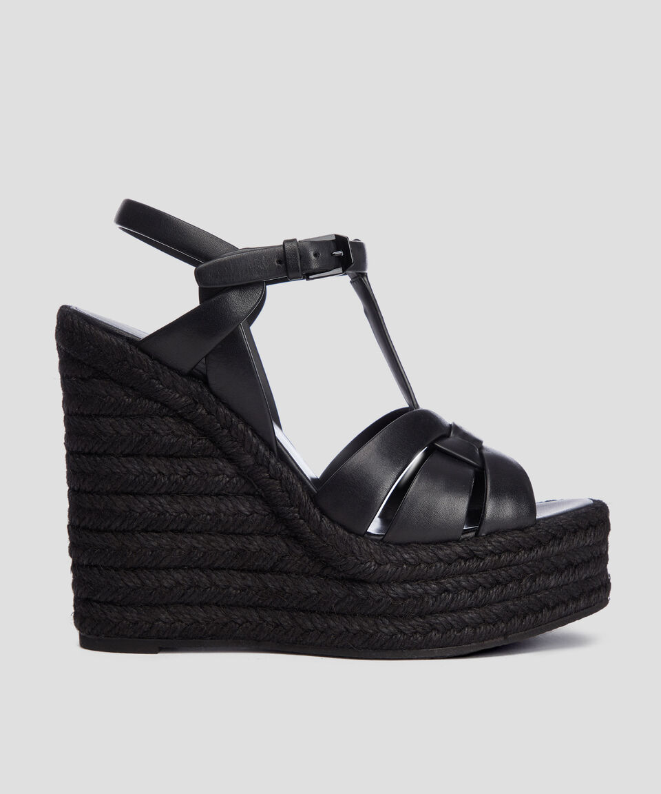 Saint Laurent Paris Sandalias con tacón alto de cuña Mujer