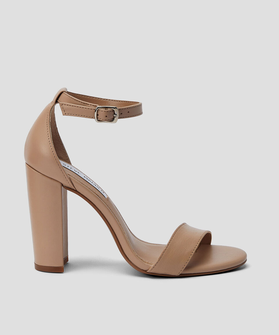 Steve Madden Sandalias con tacón alto de media luna Carrson Mujer