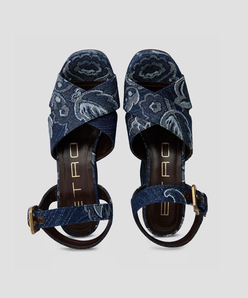 Etro Sandalias Con Tacón Alto De Media Luna Y Plataforma Mujer