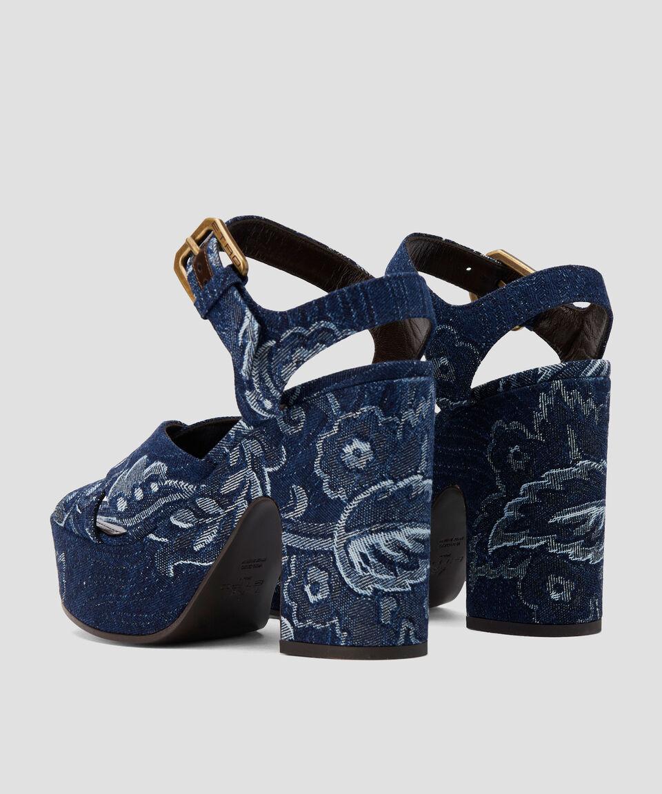 Etro Sandalias Con Tacón Alto De Media Luna Y Plataforma Mujer