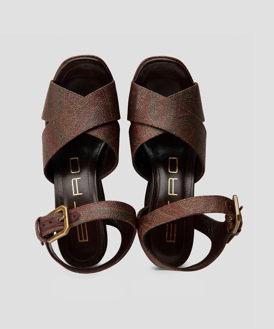 Etro Sandalias Con Tacón Alto De Media Luna Y Plataforma Mujer