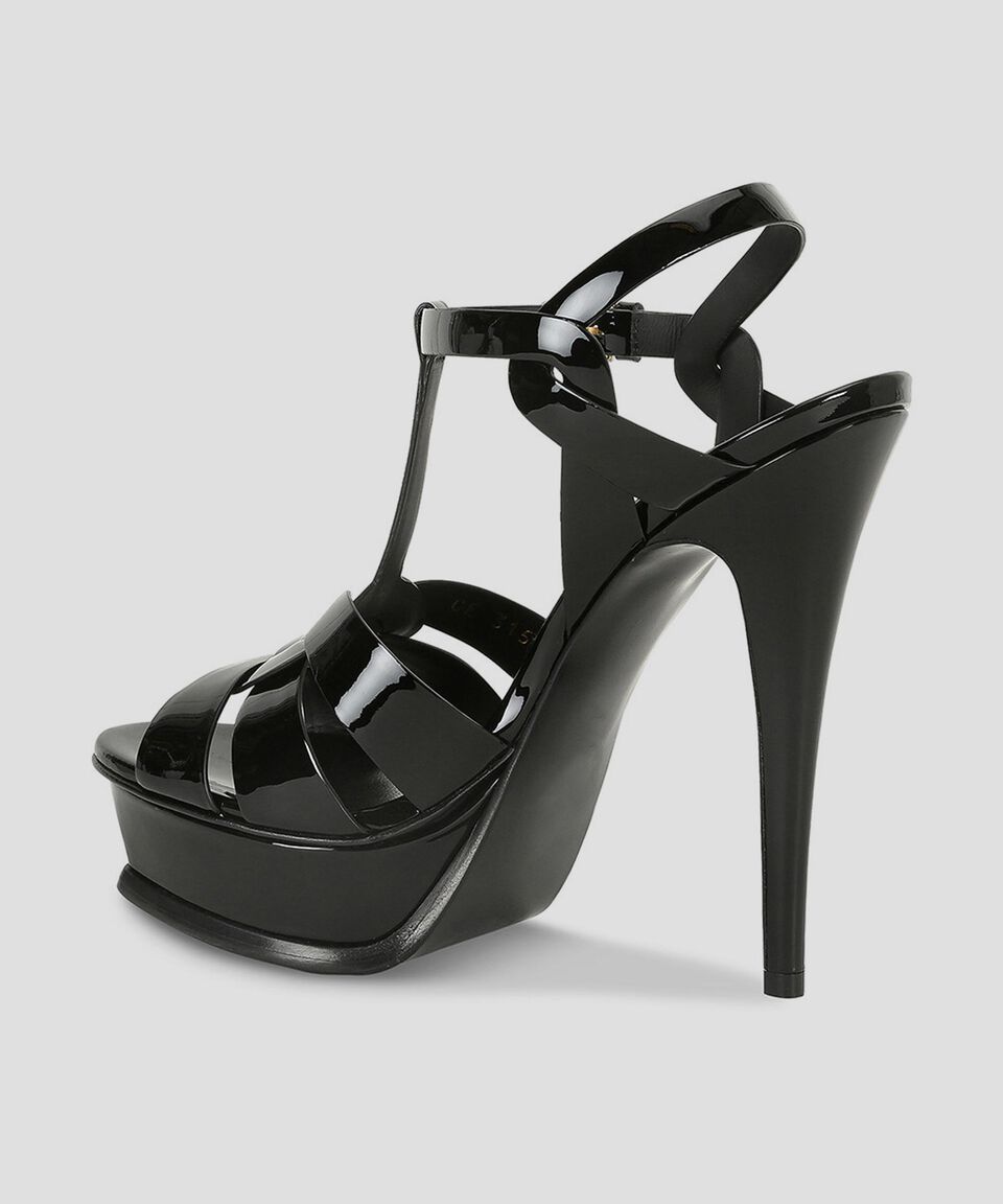 Saint Laurent Paris Sandalias Con Tacón Alto Y Plataforma Mujer