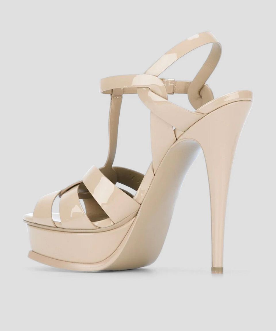 Saint Laurent Paris Sandalias Con Tacón Alto Y Plataforma Mujer