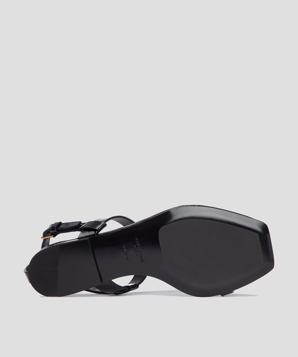 Saint Laurent Paris Sandalias Con Tacón Bajo Tipo Pata De Gallo Mujer