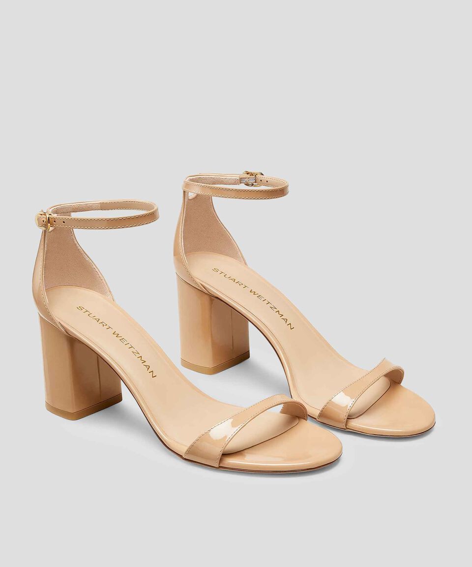 Stuart Weitzman Sandalias Con Tacón Medio Ancho Nudistarc Mujer