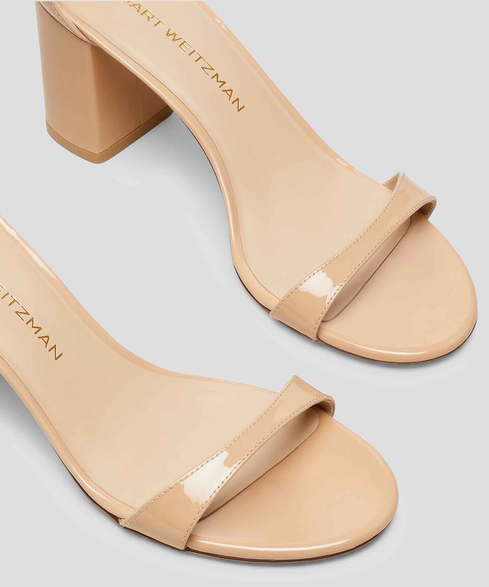 Stuart Weitzman Sandalias Con Tacón Medio Ancho Nudistarc Mujer