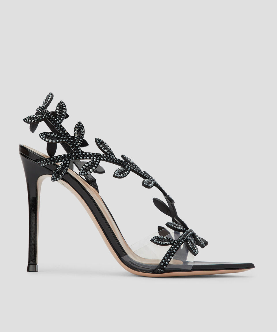 Gianvito Rossi Sandalias Crystal Flavia con tacón alto de aguja en piel Mujer