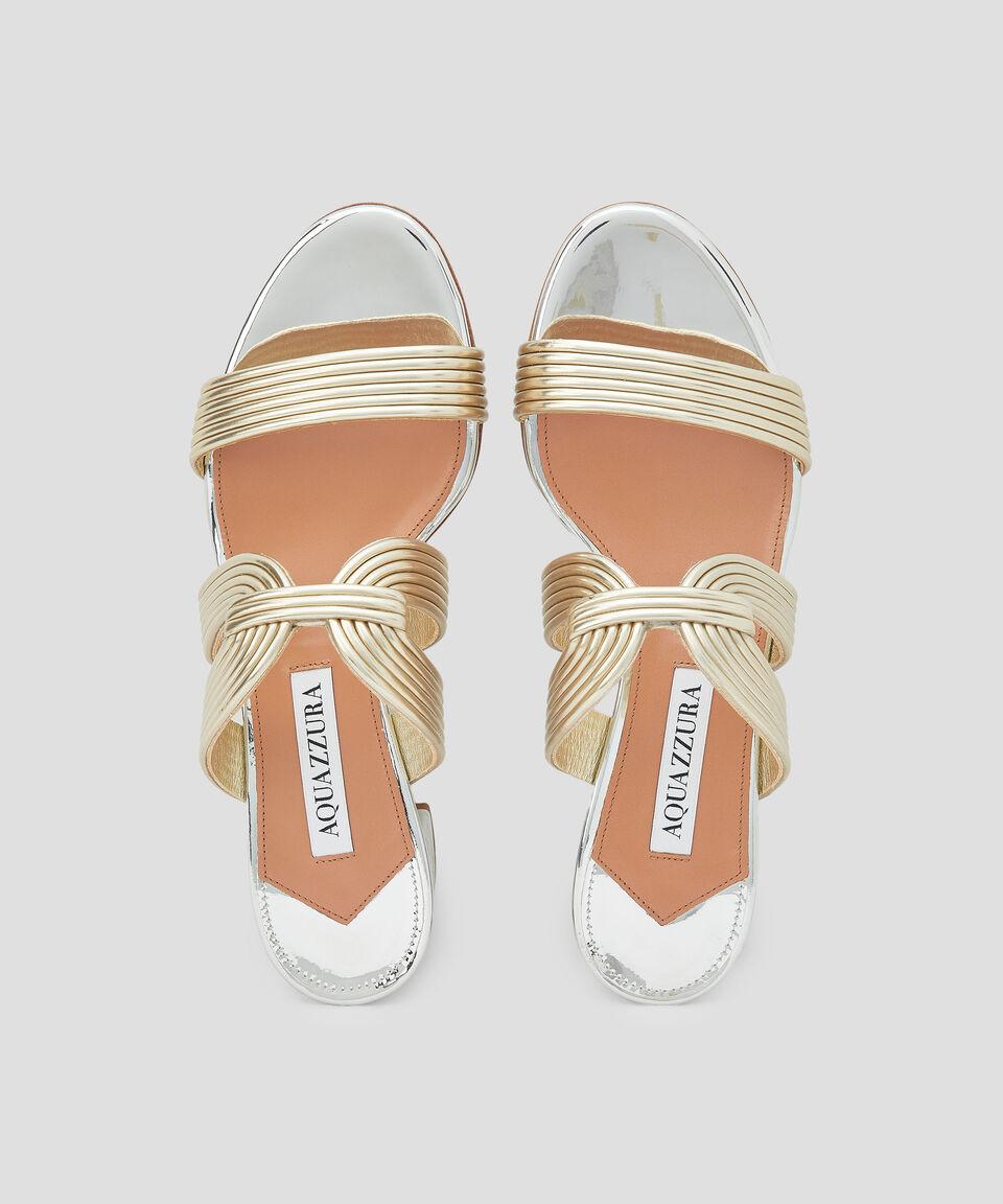 Aquazzura Sandalias De Tacón Bajo Ancho Esencia Mujer