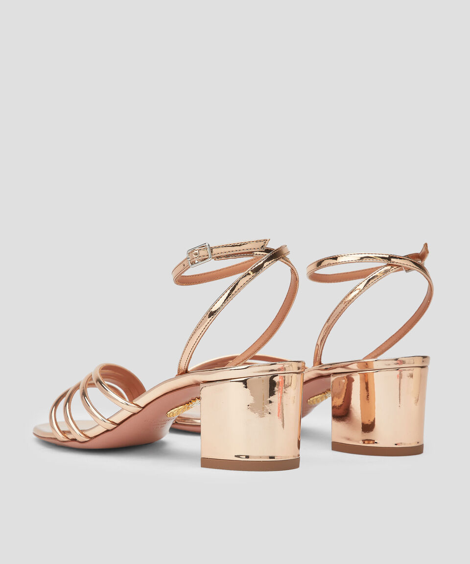 Aquazzura Sandalias De Tacón Mediano Ancho Latour Mujer