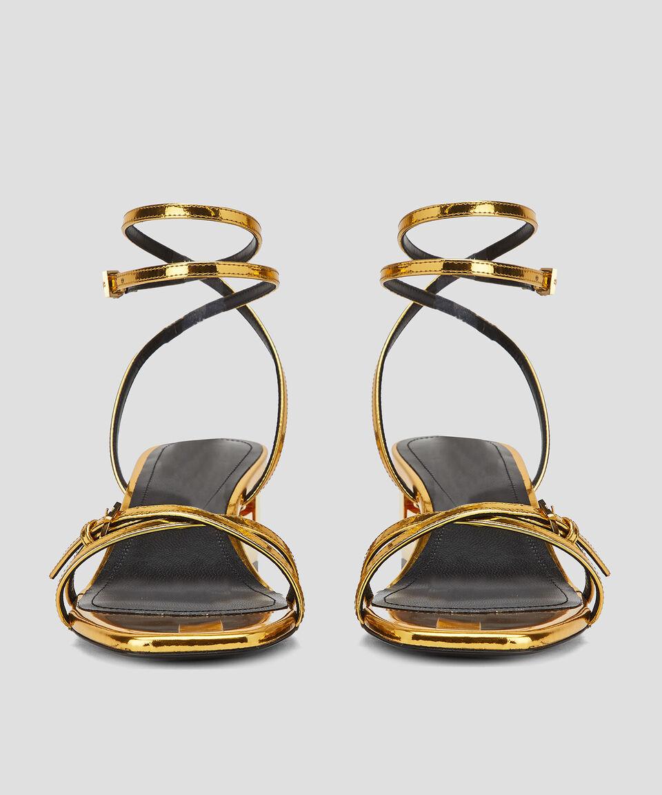 Givenchy Sandalias De Tacón Mediano Cuadrado G Cube Strap En Piel Mujer