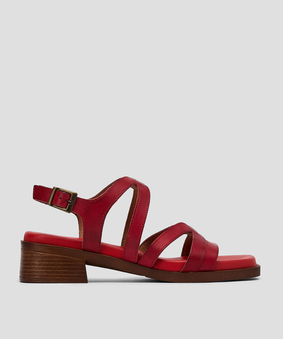 Dorking Sandalias Slingback con tacón bajo y ancho Poleo Mujer