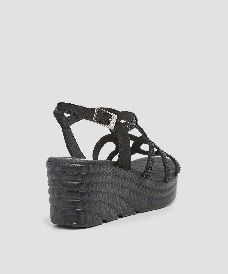 24 Hrs Sandalias Slingback Con Tacón Medio De Cuña Mujer