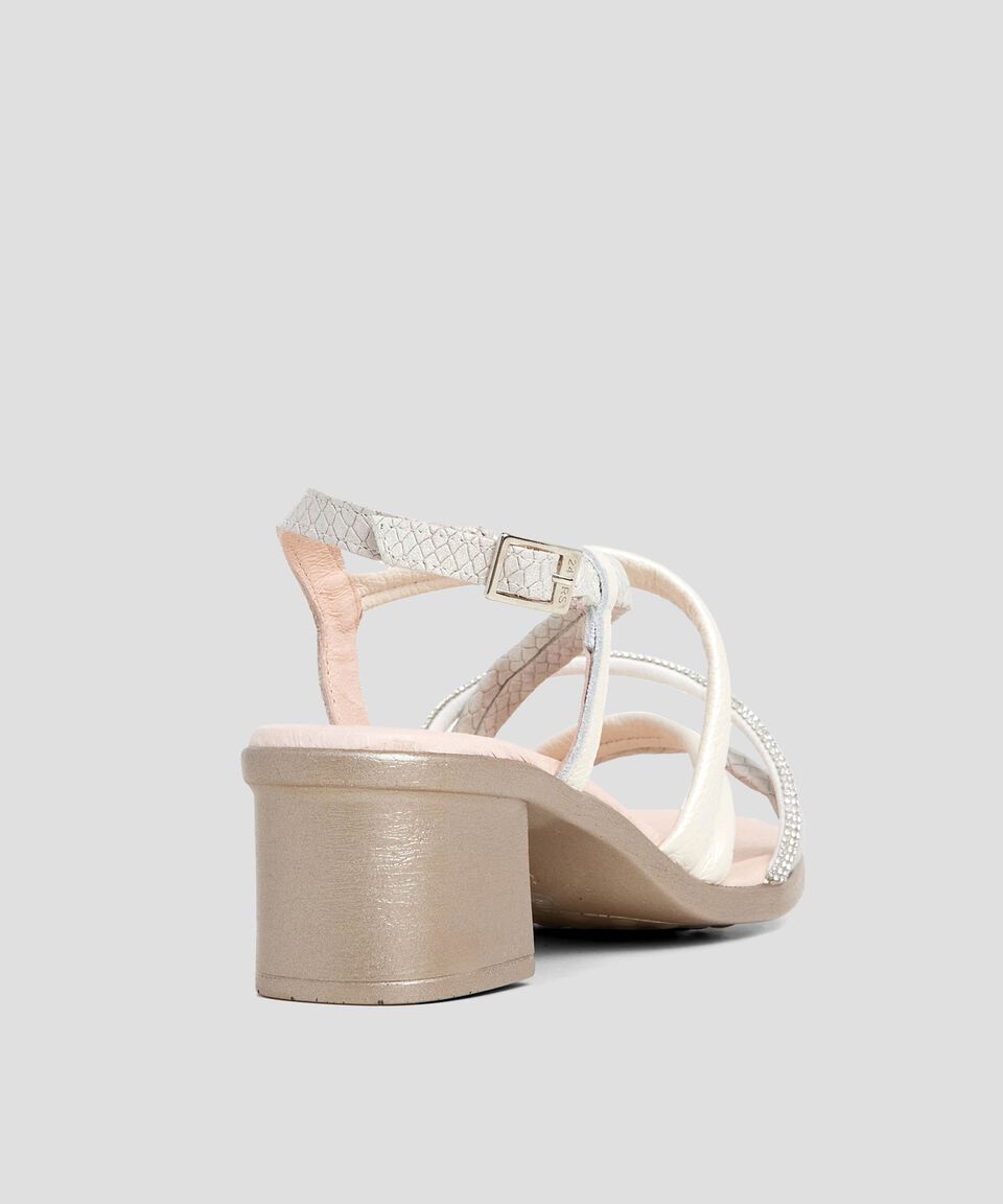 24 Hrs Sandalias Slingback Con Tacón Medio Y Ancho Milan Mujer