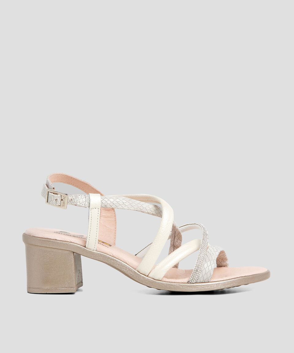 24 Hrs Sandalias Slingback con tacón medio y ancho Milan Mujer