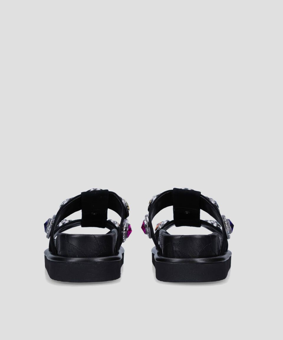 Kurt Geiger Sandalias Slip On Orson Crystal En Piel Mujer