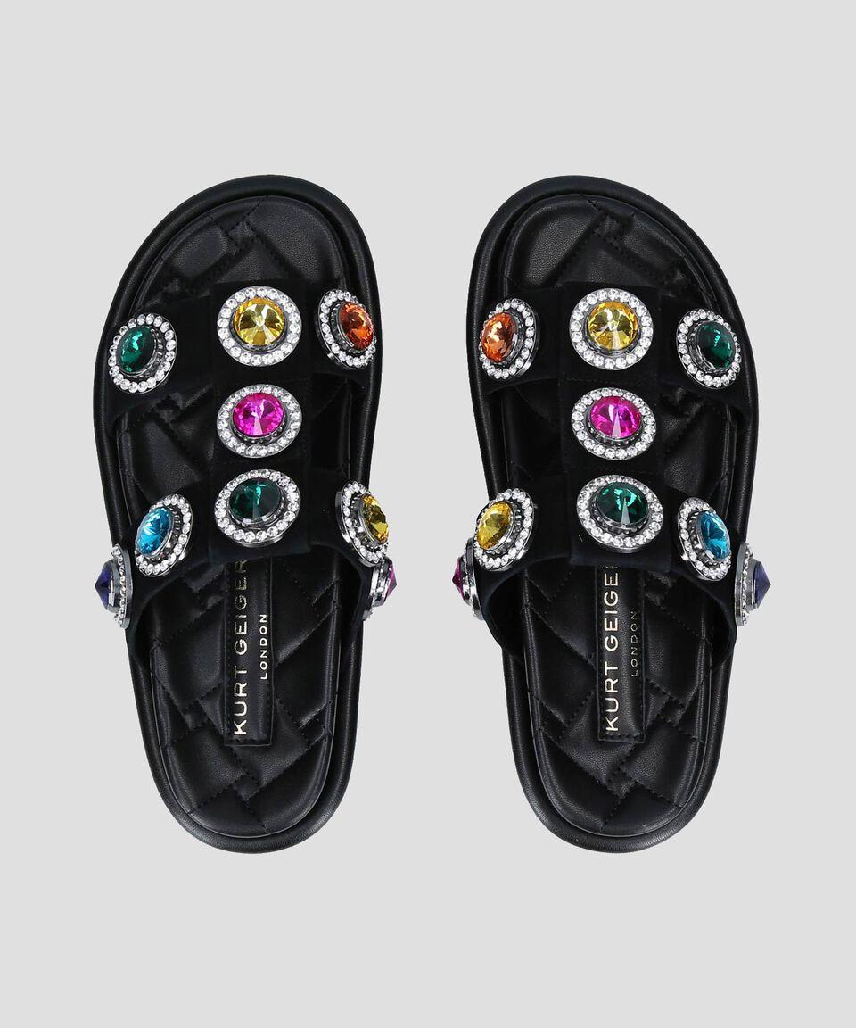 Kurt Geiger Sandalias Slip On Orson Crystal En Piel Mujer