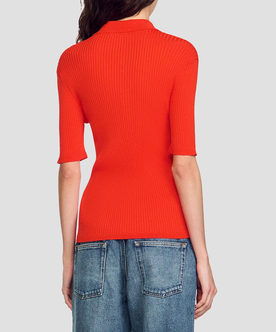 Sandro Playera Tipo Polo De Manga Corta Mujer