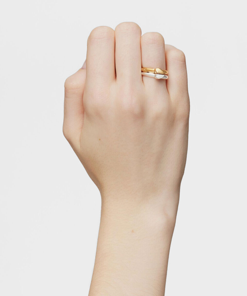 Tous Set De 2 Anillos En Plata .925 My Other Half Corazón Mujer