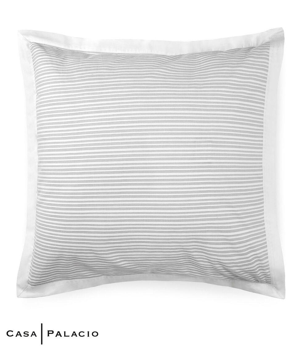 Amalia Set de 2 fundas para almohada Euro en algodón Luna gris claro