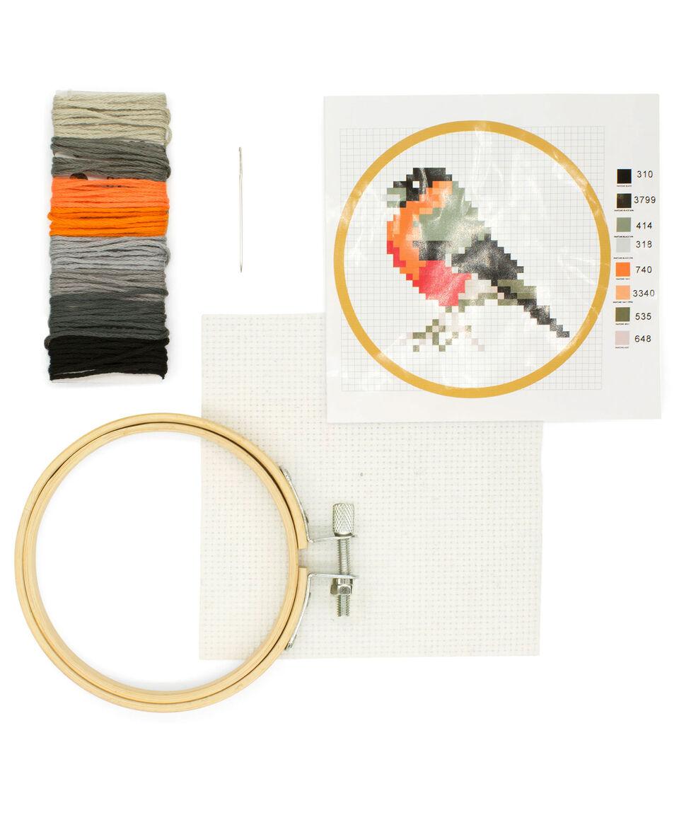 Kikkerland Set De Bordado En Punto De Cruz Con Forma De Pájaro