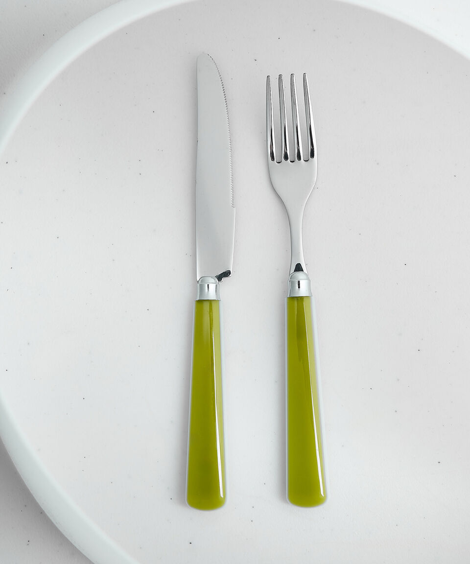 Eme Posaterie Set de Cubiertos 16 Piezas Candy Verde en Acero Inoxidable