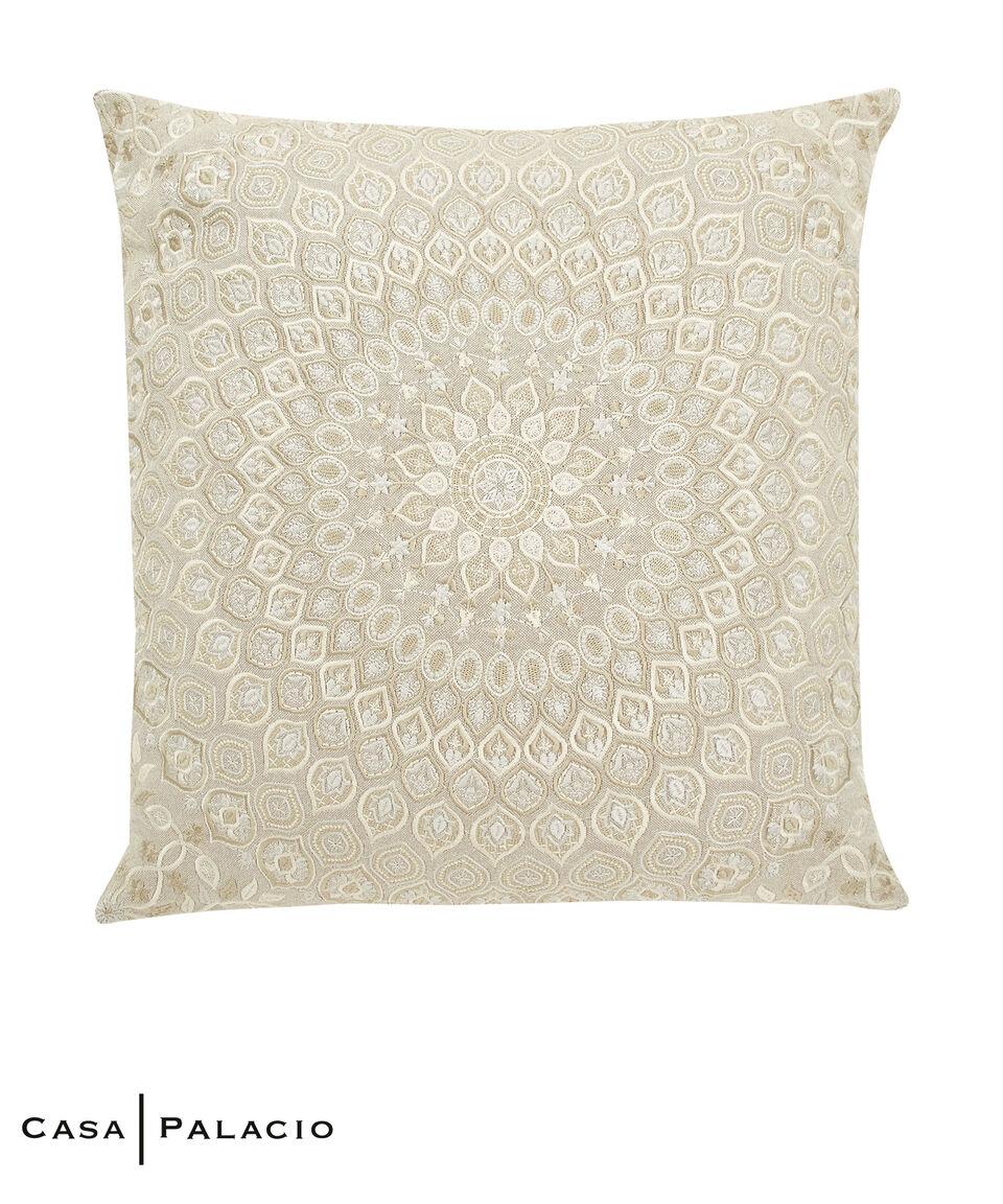 Shree Balajee Cojín Decorativo Bordado Beige