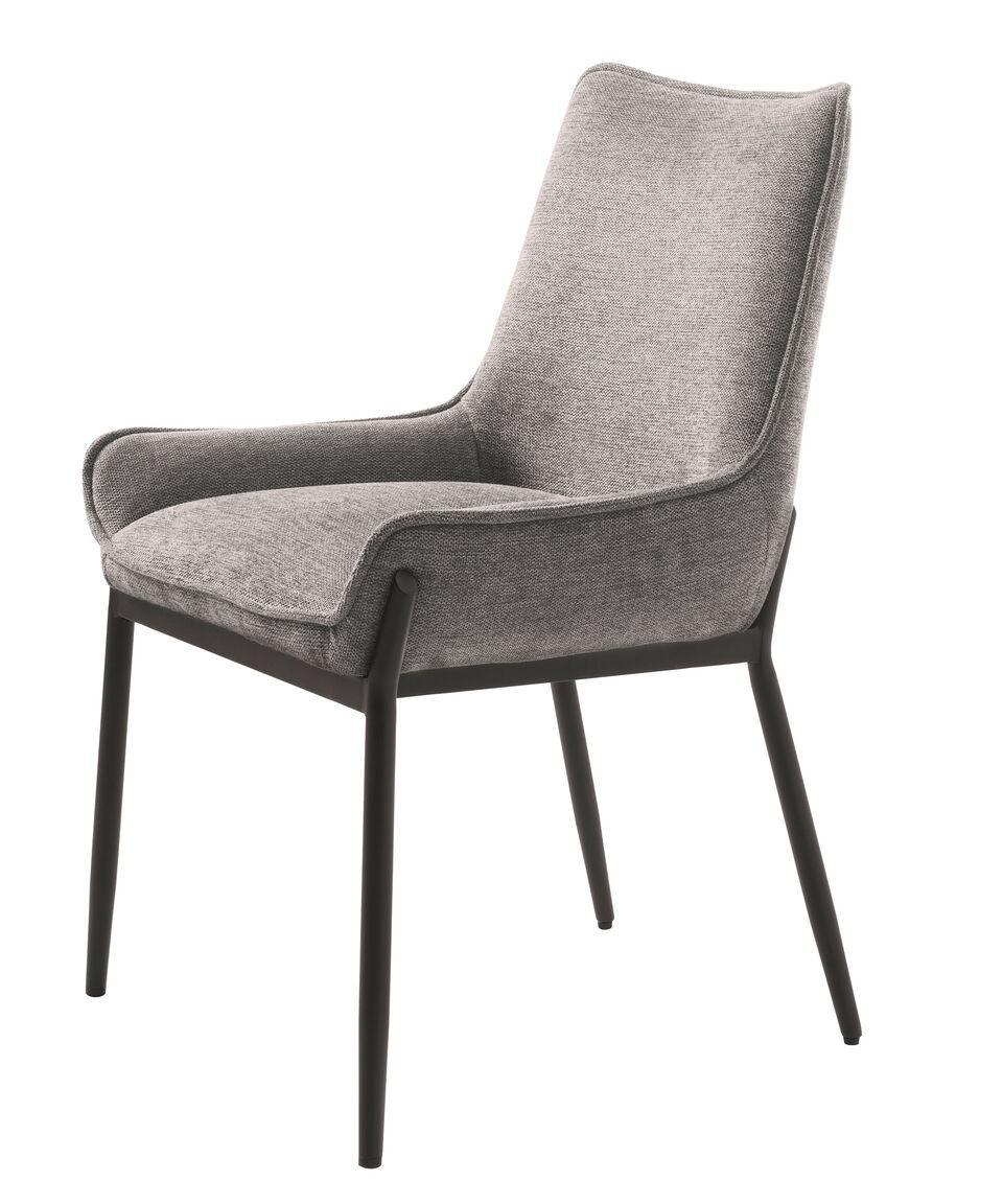 Unique Furniture Silla Calgary En Tela Spuma Metal Gris Claro