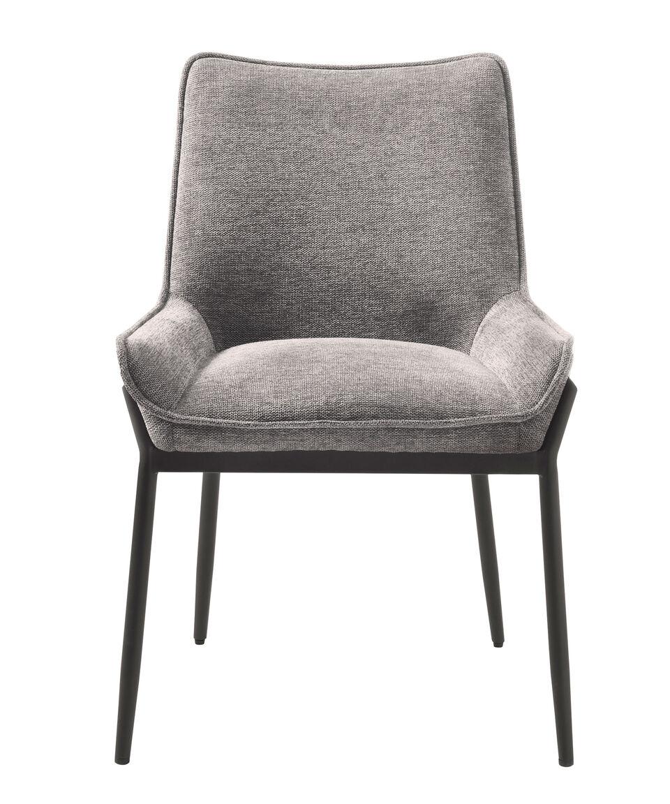 Unique Furniture Silla Calgary en tela spuma metal Gris Claro