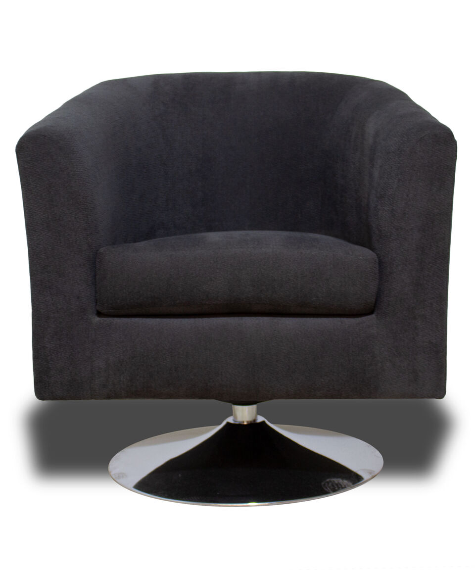 Salotti Sillón Italian Giratorio Base Cromada Ebony