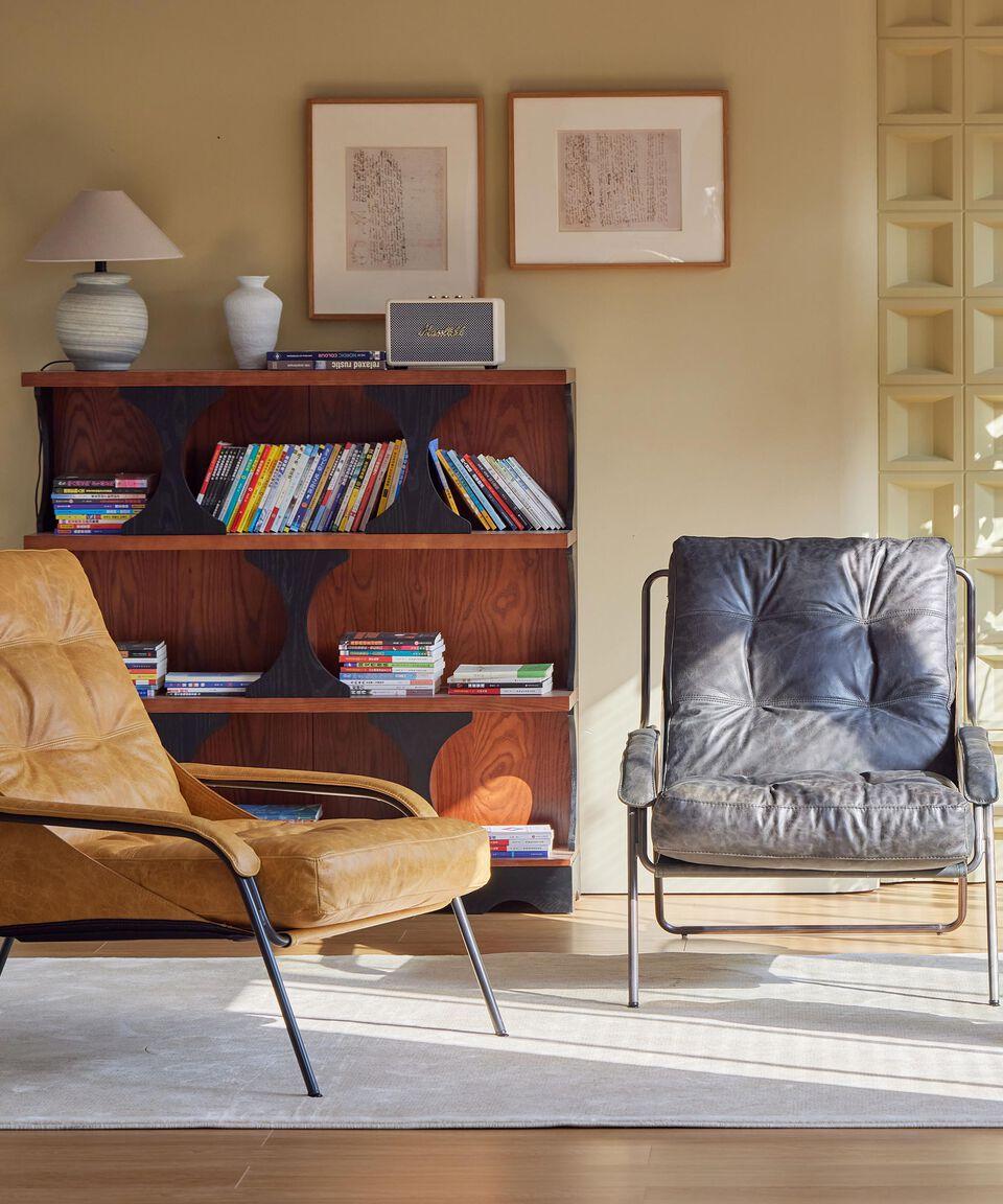 Mobital Sillón Lounge Breuer Antique Rum - Cuero Camel