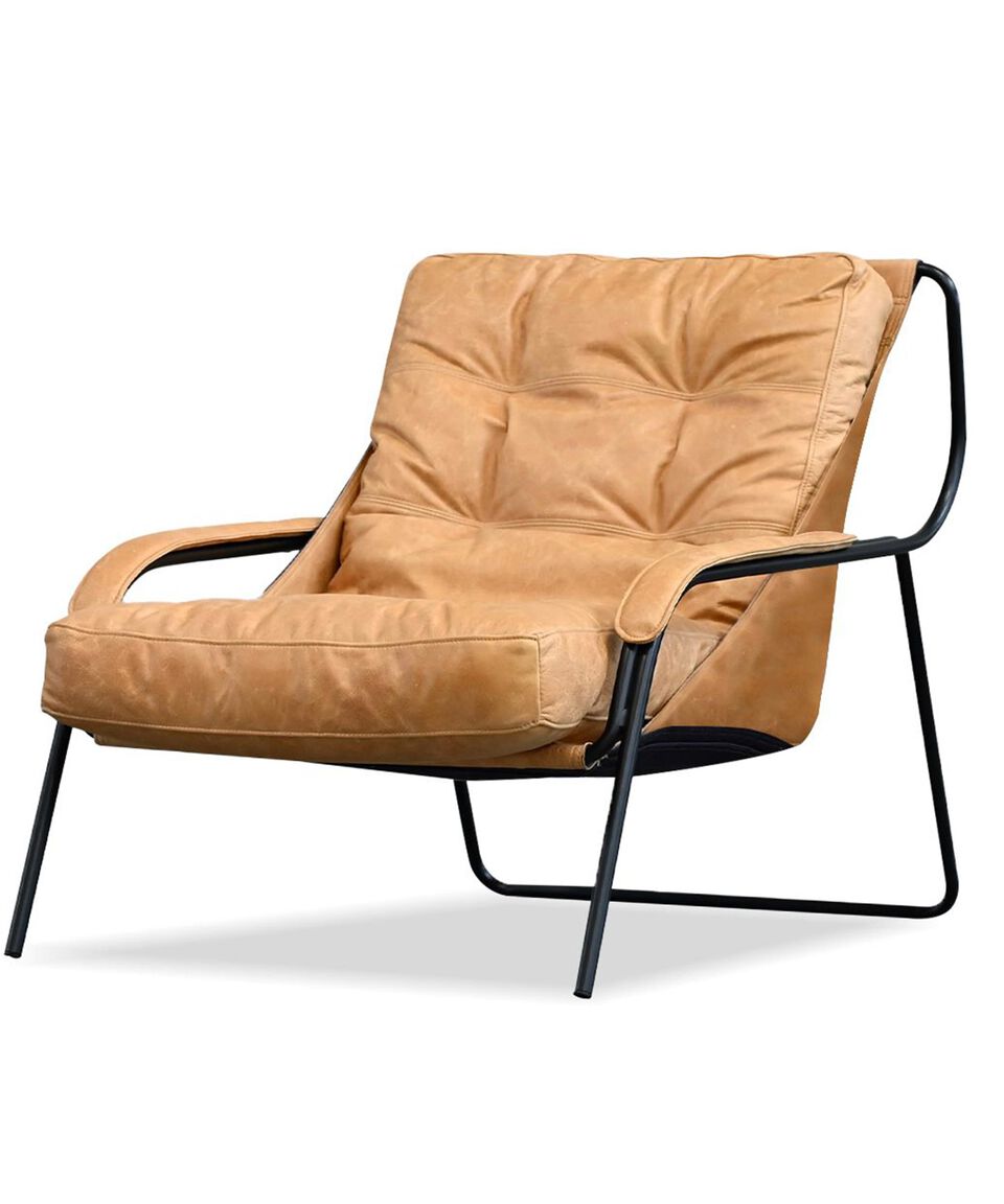 Mobital Sillón Lounge Breuer Antique Rum - Cuero Camel