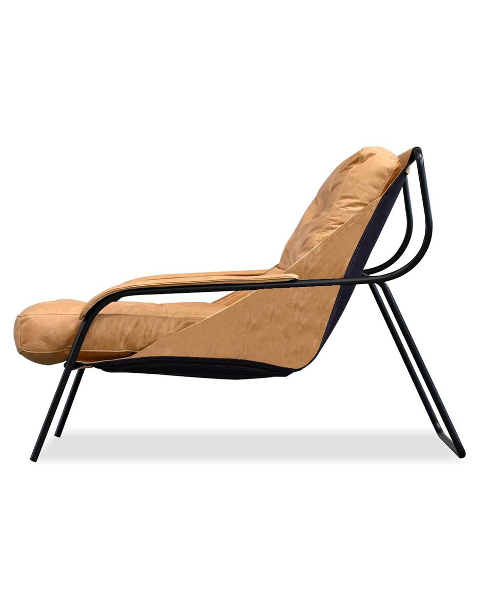 Mobital Sillón Lounge Breuer Antique Rum - Cuero Camel