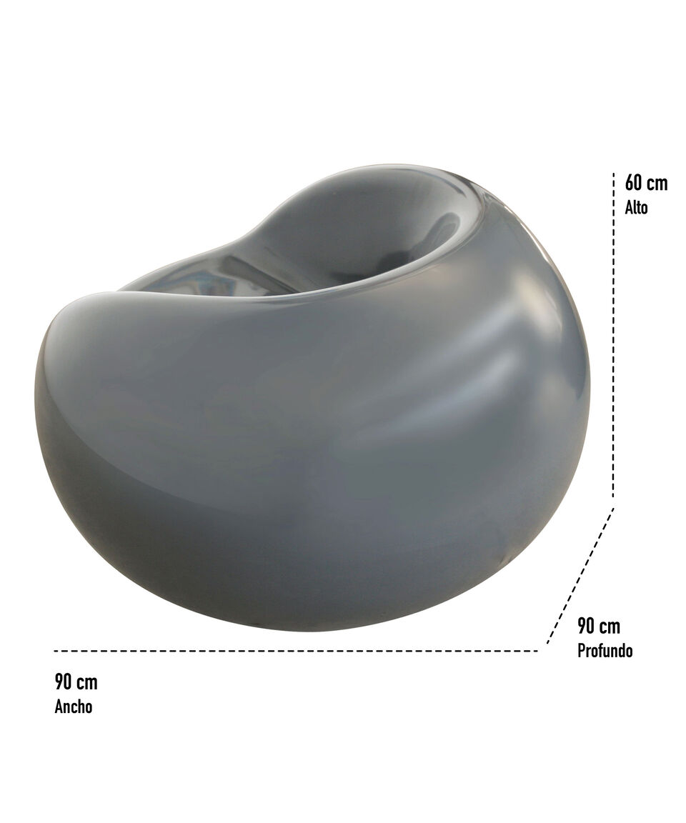 Jaresa Sillón Para Exterior En Fibra De Vidrio Gris