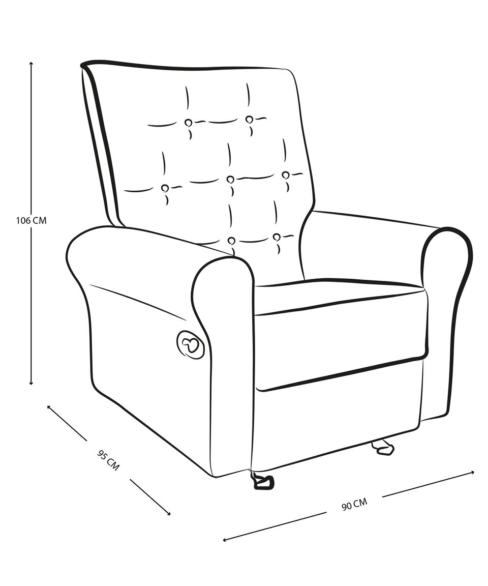 Violanti Sillón Reclinable Baggio Chocolate En Tela