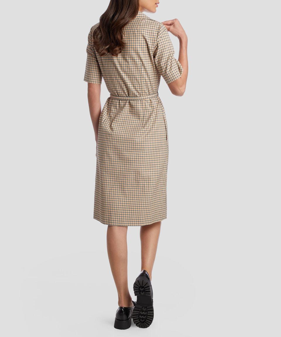 Sportmax Vestido Midi Con Cuadros Mujer
