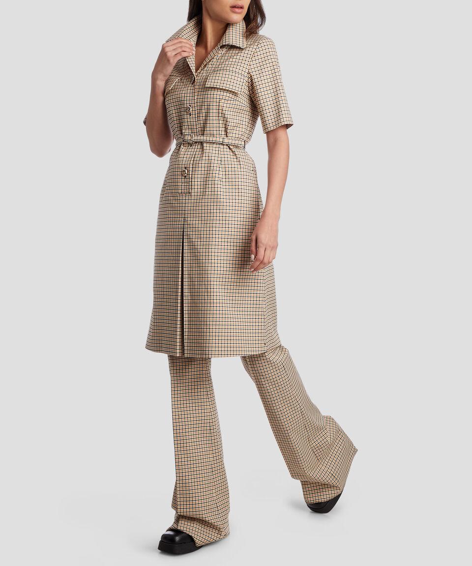 Sportmax Vestido Midi Con Cuadros Mujer