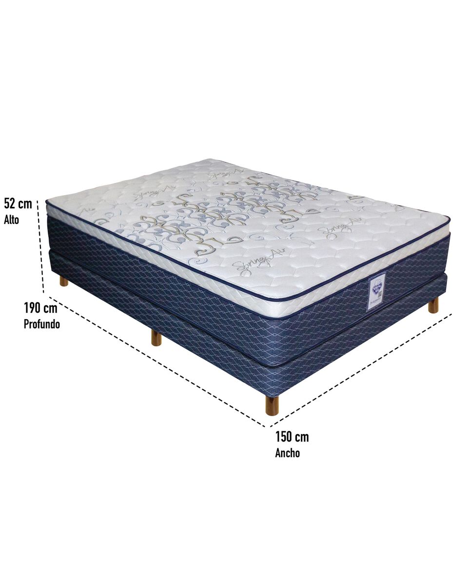 Spring Air Set De Colchón Y Box Kaplan Queen Size