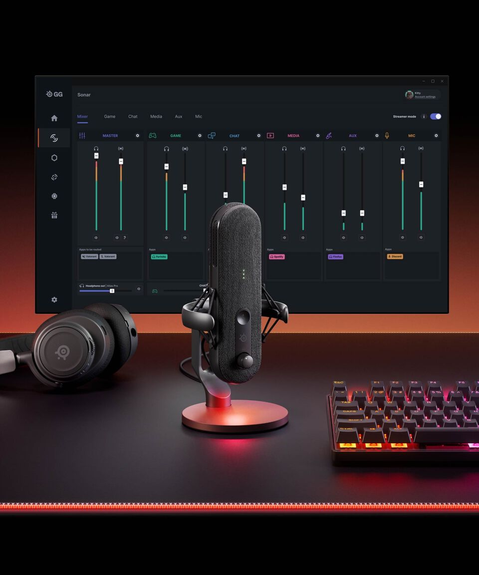 SteelSeries Micrófono Alias Negro