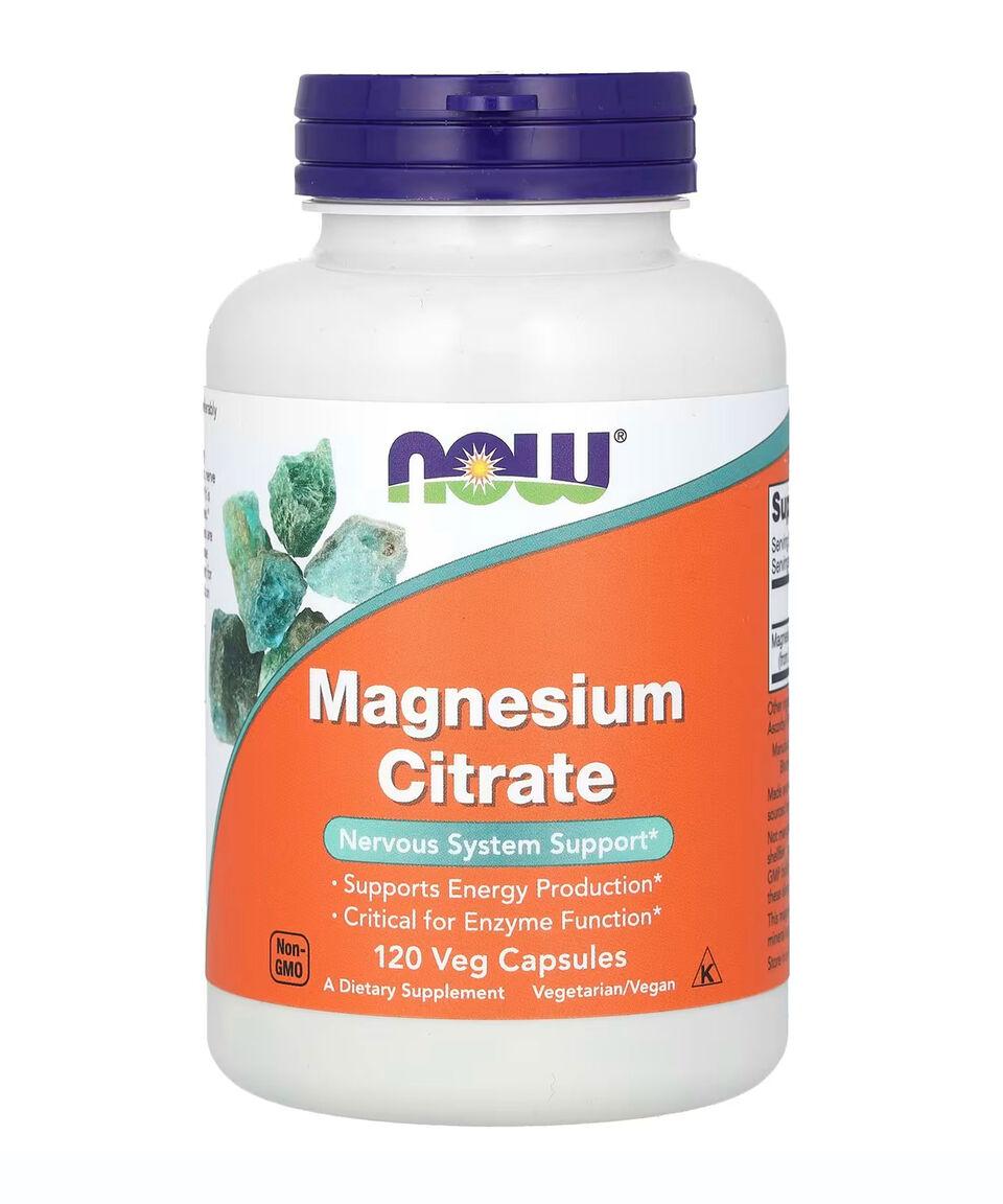 Now Suplemento Alimenticio Citrato de magnesio 120 Cápsulas