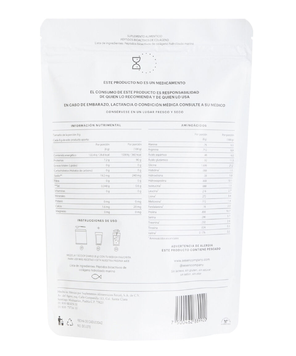 Sesen Suplemento Alimenticio Marino Colágeno Hidrolizado 240 G