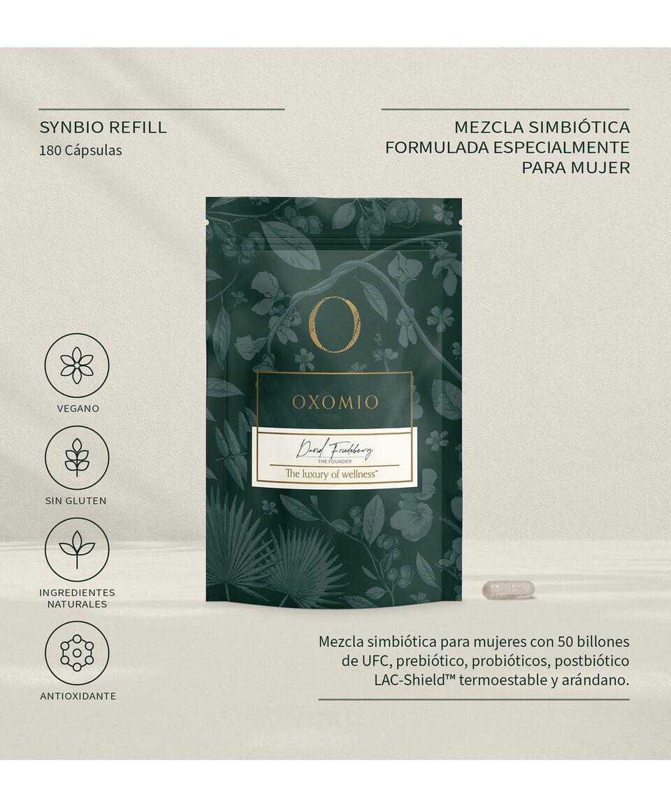 Oxomio Suplemento Alimenticio Refill Mezcla Simbiótica 180 Cápsulas