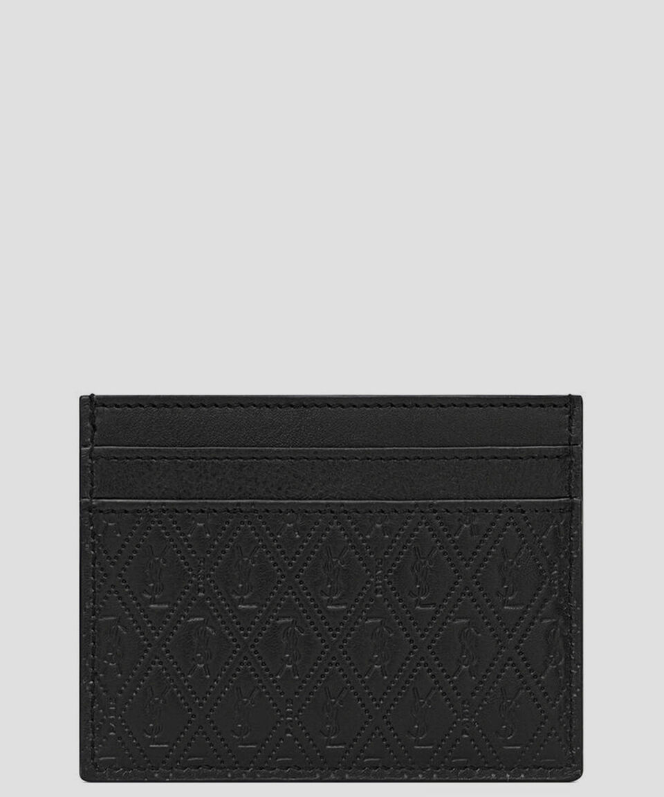 Saint Laurent Paris Tarjetero En Piel Monogram Hombre